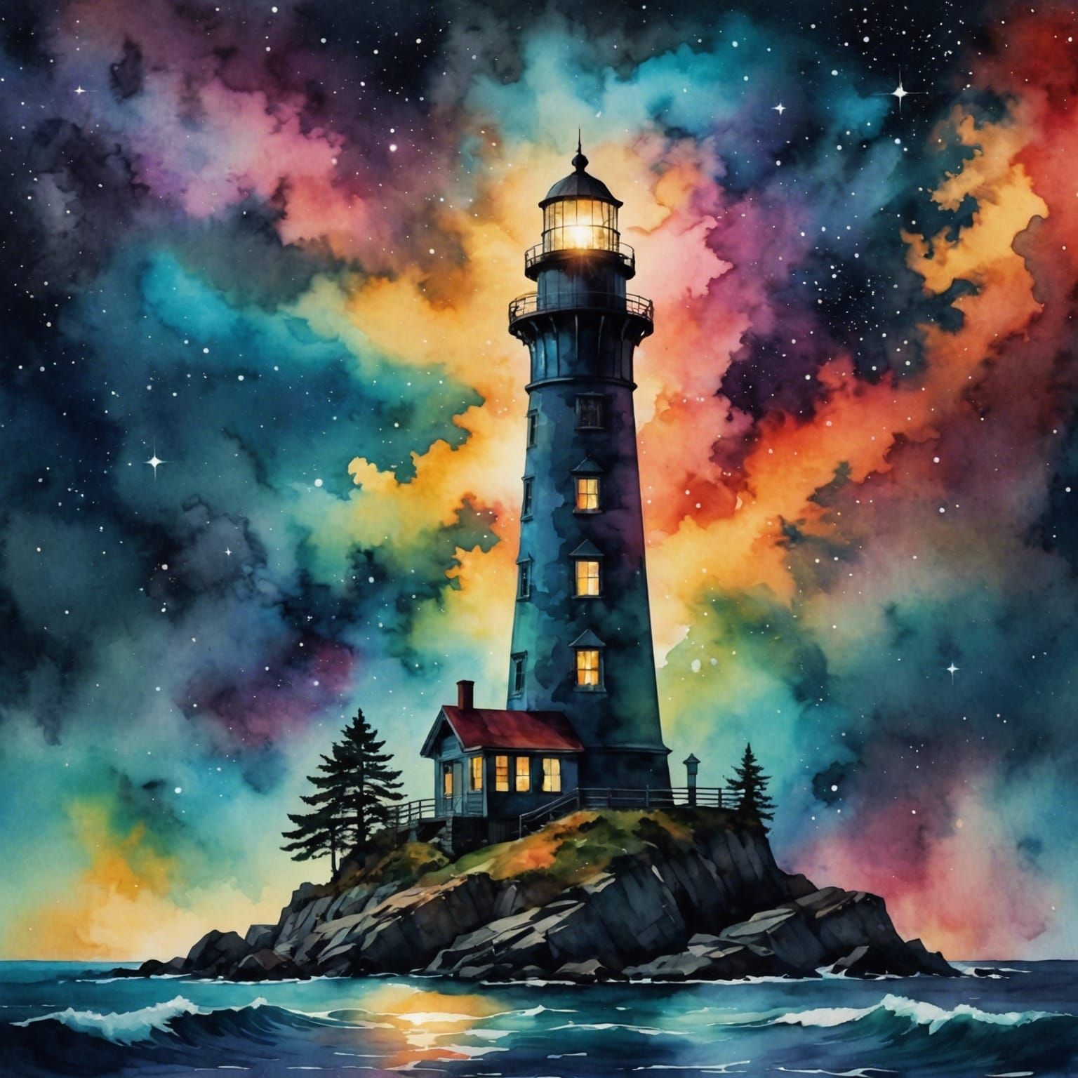 A cosmic lighthouse #3  by @axelb