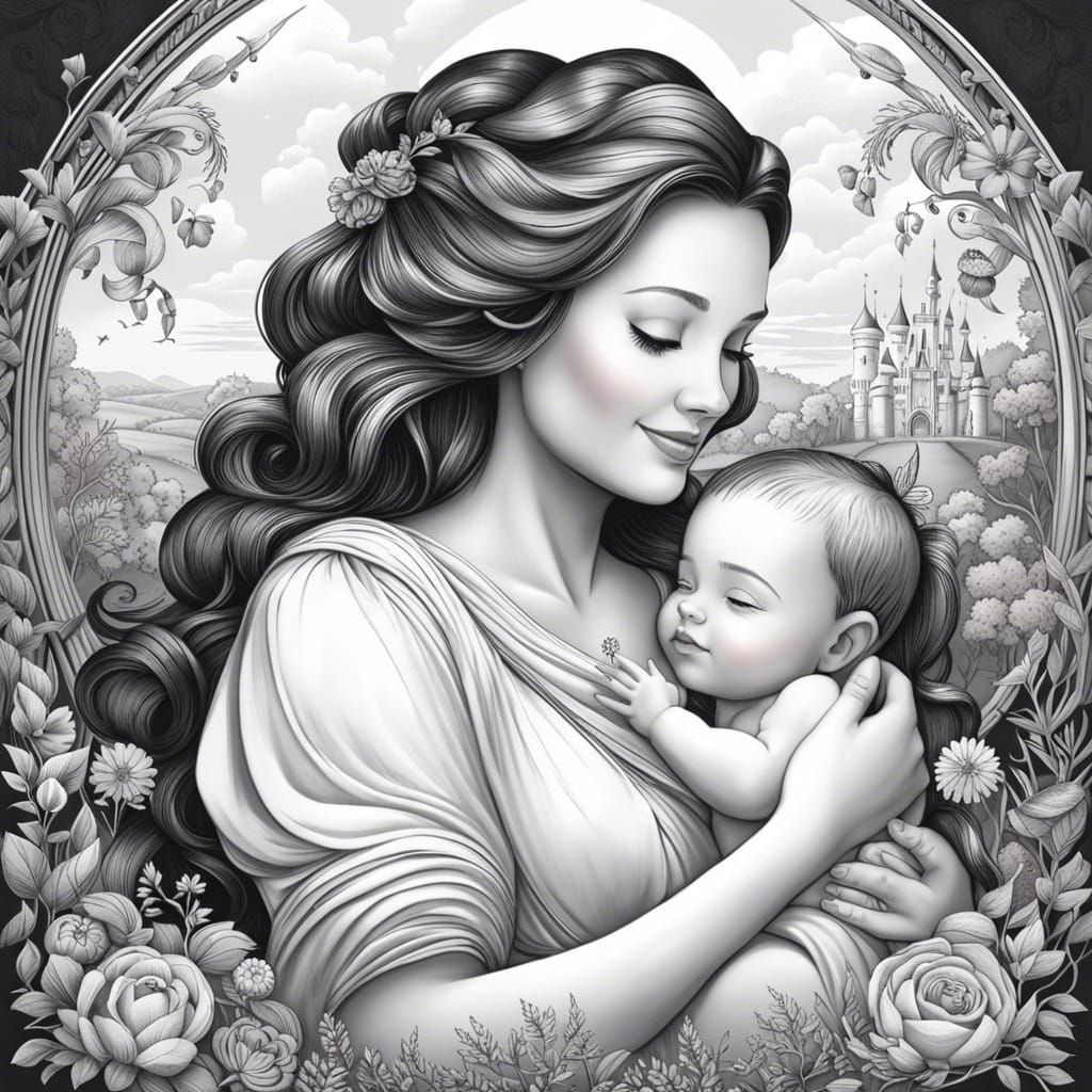 Mom And Baby Drawing at GetDrawings, mother drawing HD phone wallpaper |  Pxfuel