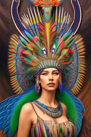 Ornate Aztec goddess