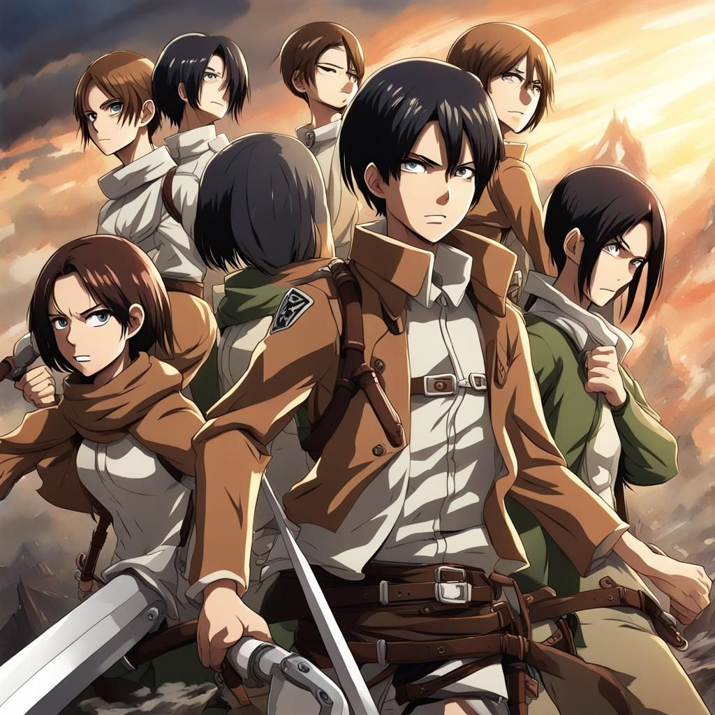 AI Art Generator: Attack on titan original character, OC