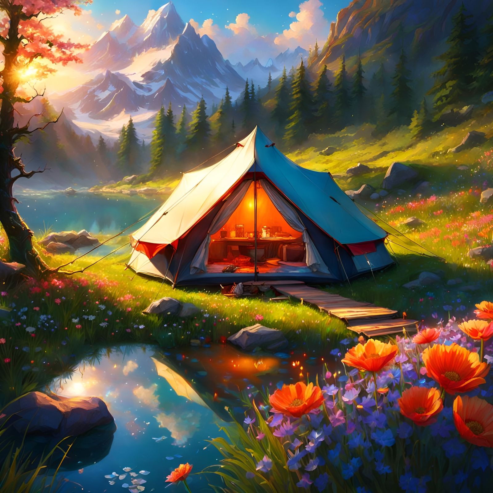 Camping at Lake Serenity  by @Ria Hagane