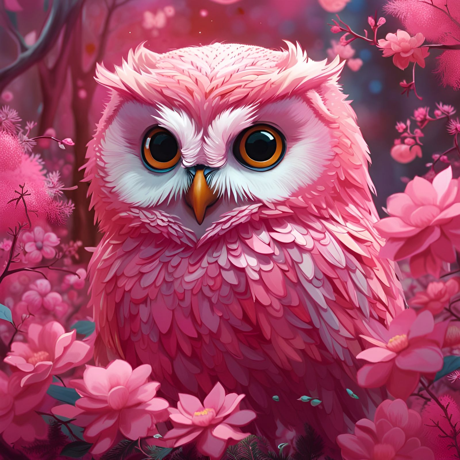 A Pink Owl  by @Slugworth 