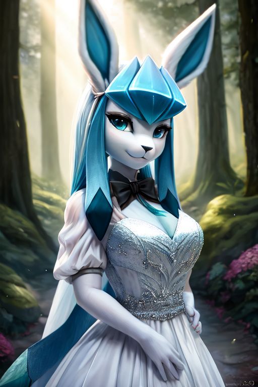 glaceon in a forest
