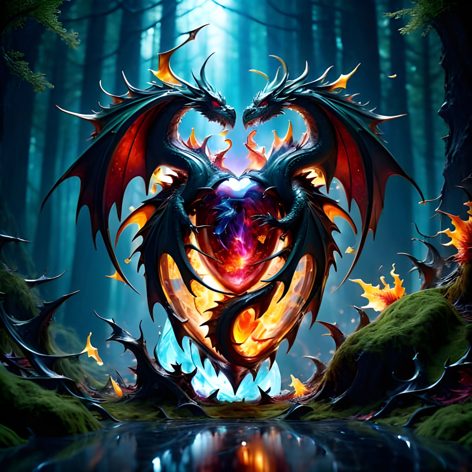 Dragon's Heart - Ai Generated Artwork - Nightcafe Creator