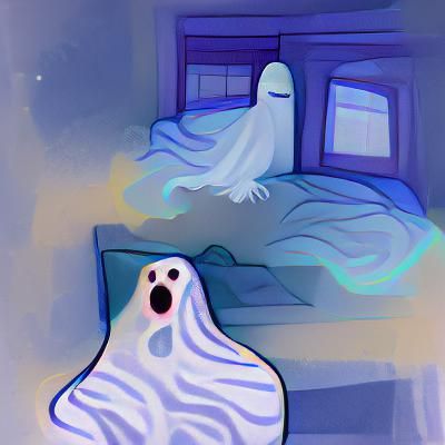 a ghost having nightmares about living