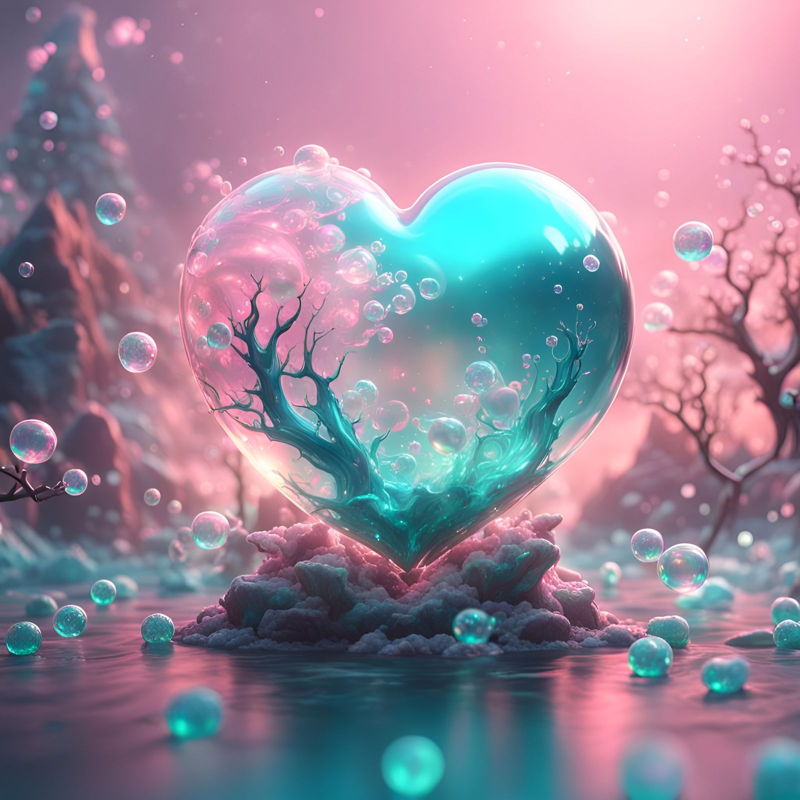 Bubble heart