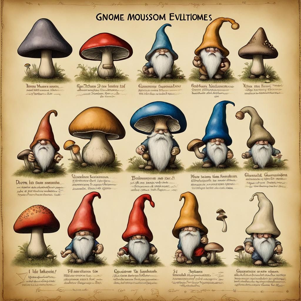 Notes on Gnome Mushroom Evolution from a Witch's Notebook