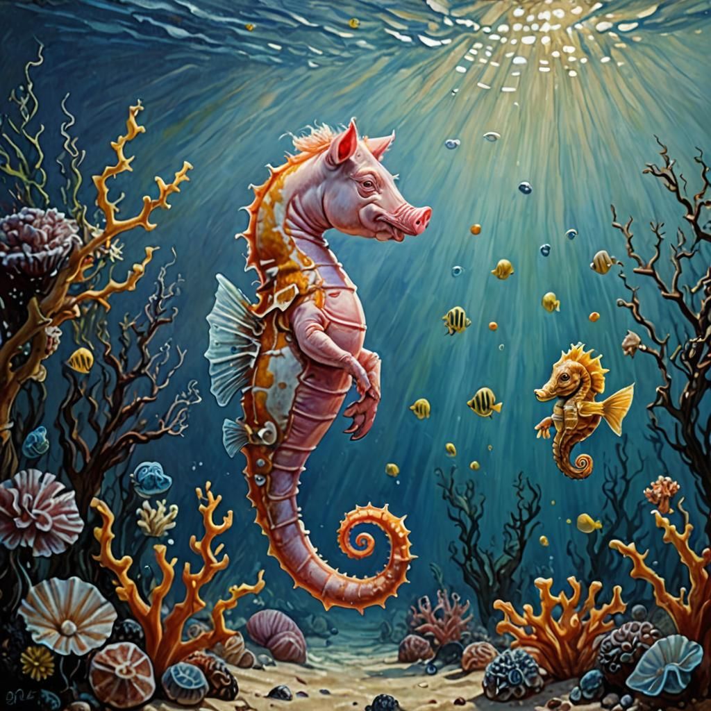 Pig seahorse