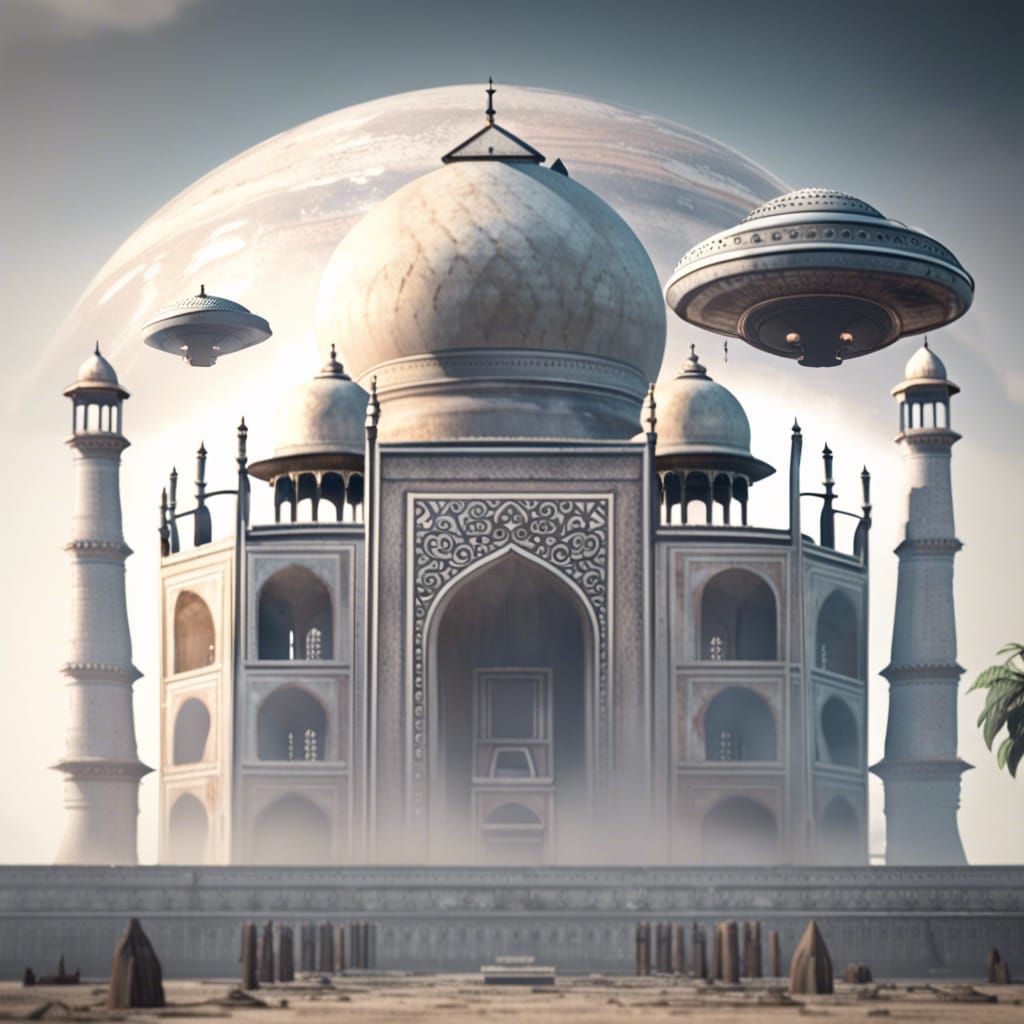 Cosmic Resilience: Taj Mahal Embracing the Unknown