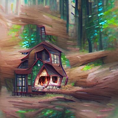 Cozy house in the woods