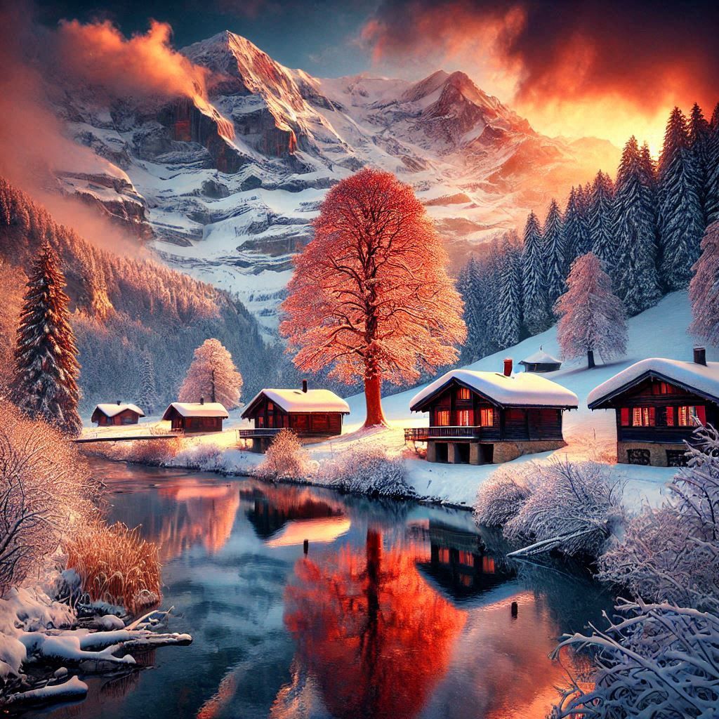 A Switzerland Mountain Winter
