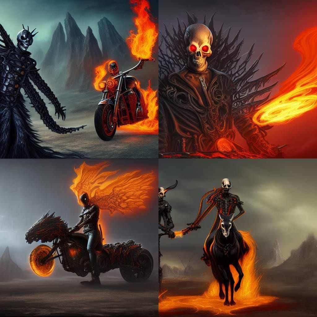 Ghost rider and grim reaper