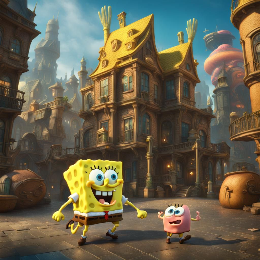 Spongebob Squarepants Movie Pixar Ai Generated Artwork Nightcafe