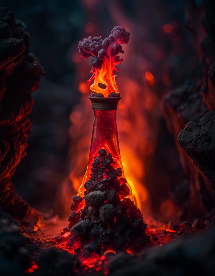 Lava Lamp Inside Active Volcano Blowing Its Top  by @undefined