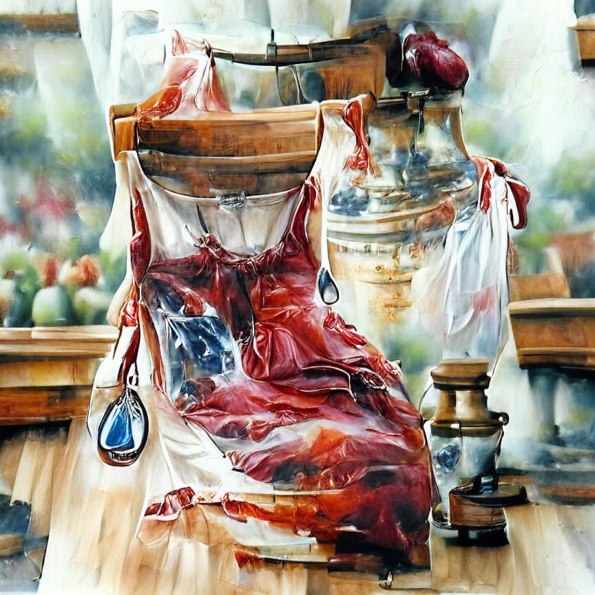 Beauty In A Blood Stained Dress oil painting by James Gurney...