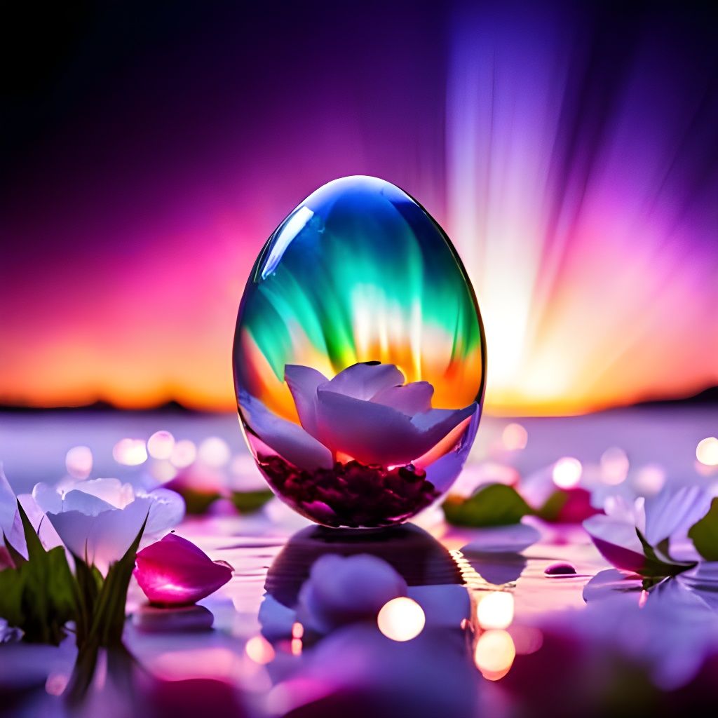 Aurora borealis easter egg 💚💜🧡❤  by @Mr-Dementia