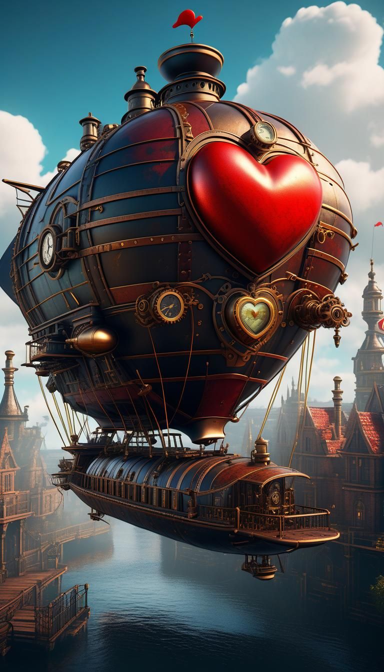 Steampunk airship