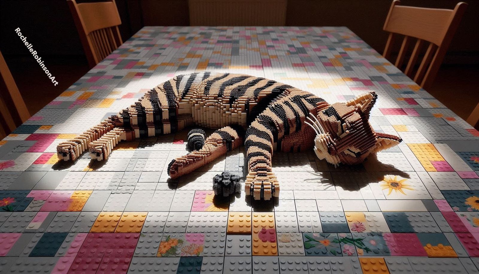 Cat Nap - Lego Art