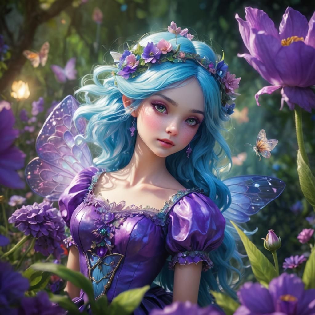 A Beautiful Fairy Is In Wonderland. - Ai Generated Artwork - Nightcafe 