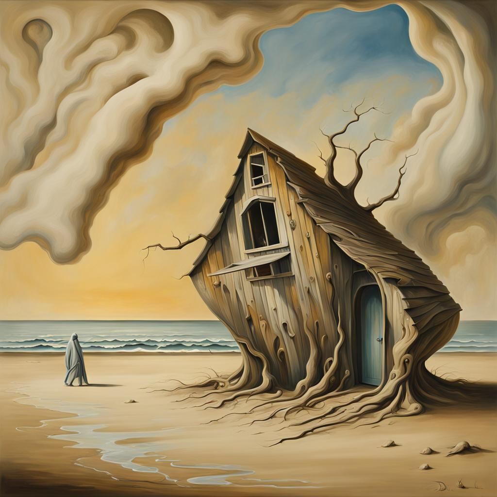 Die alte Strandhütte, ein surreales Meisterwerk