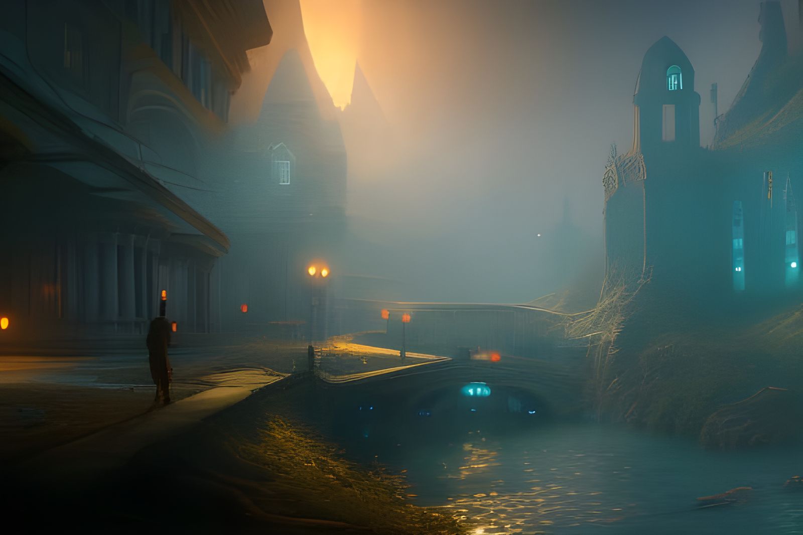 The waters below