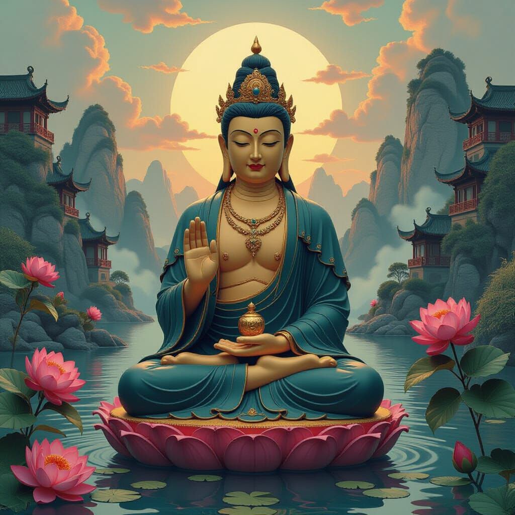 Arhat Advises on Pure Lotus-Eyed Tathagata