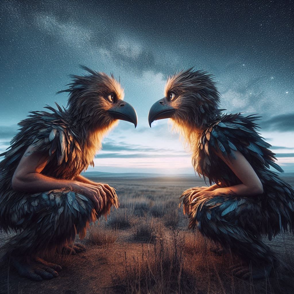 The people who transformed into birds.