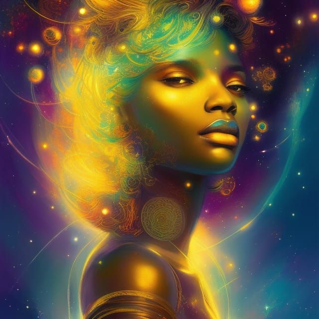 Cosmic Goddess - AI Generated Artwork - NightCafe Creator