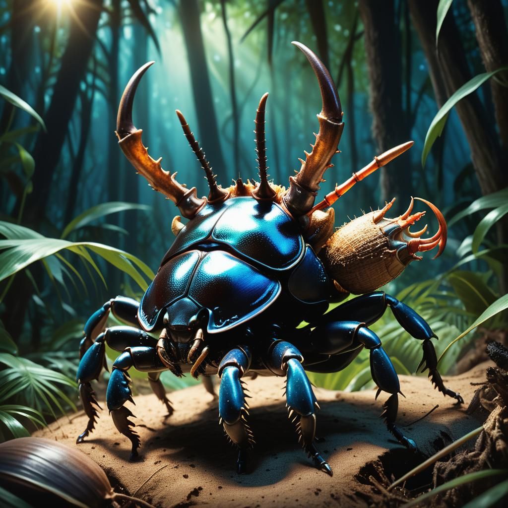 Otherworldly alien speculative alien evolution of coconut