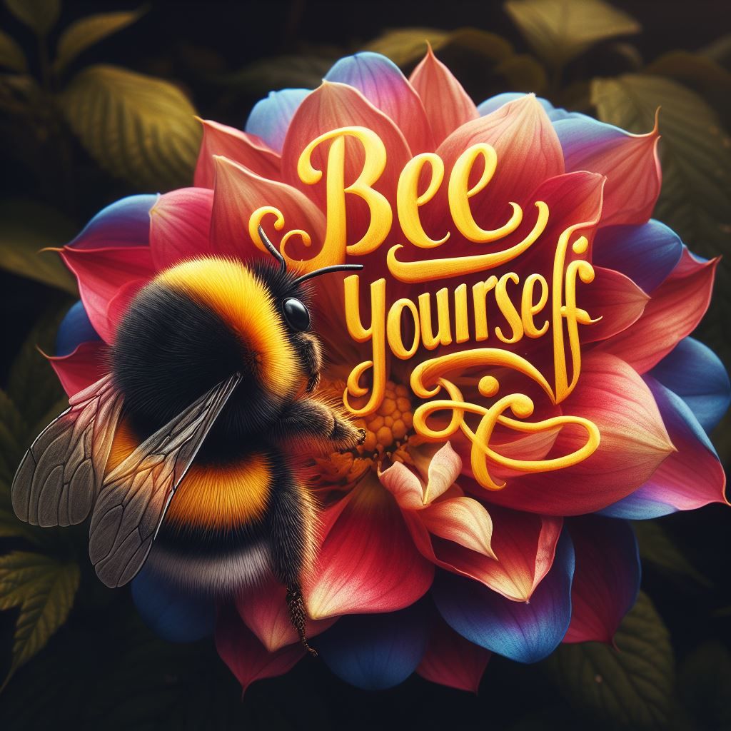 Word Art - Bee yourself - Magic