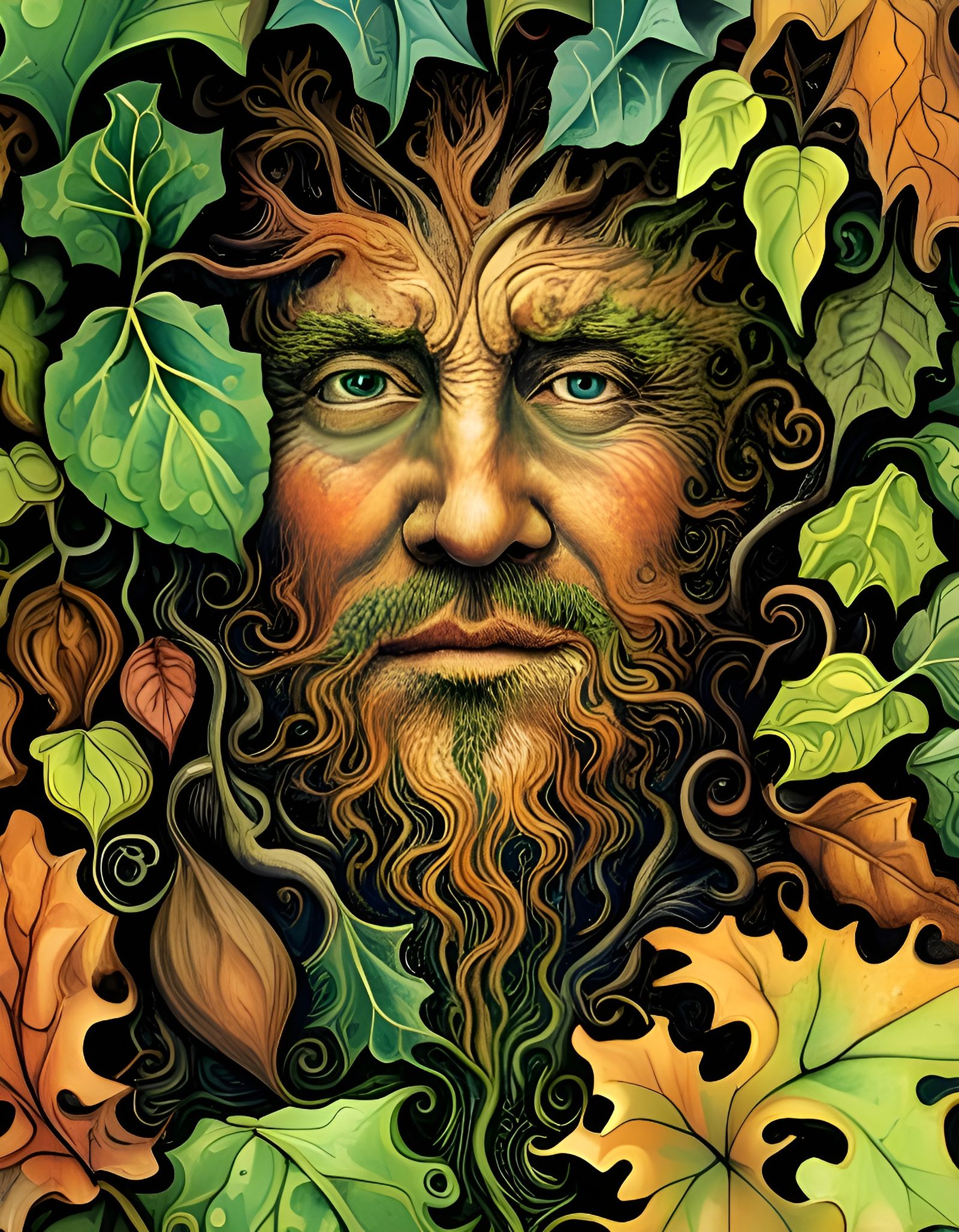 Greenman, the spirit of the greenery  by @Caroline