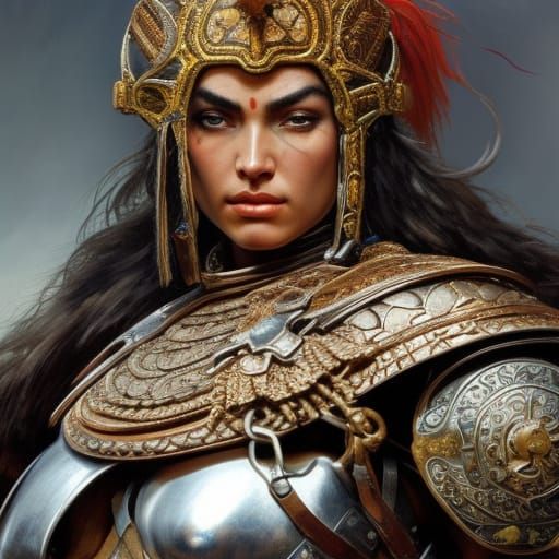 Spanish Warrior Female AI Generated Artwork NightCafe Creator