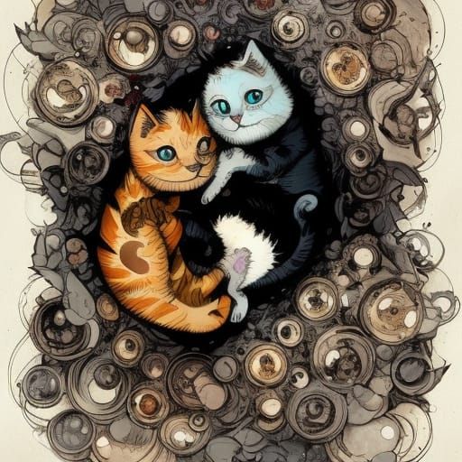 Cat hug