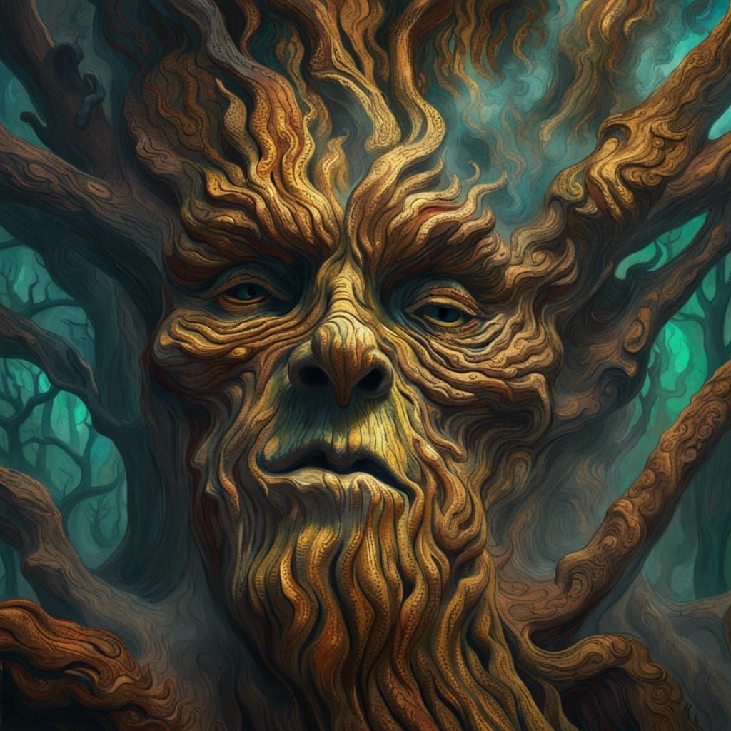 Enigmatic Tree With A Face - Ai Generated Artwork - Nightcafe Creator