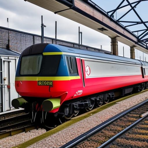 LNER Class 92 Electric at Doncaster Station AI Generated Artwork NightCafe Creator