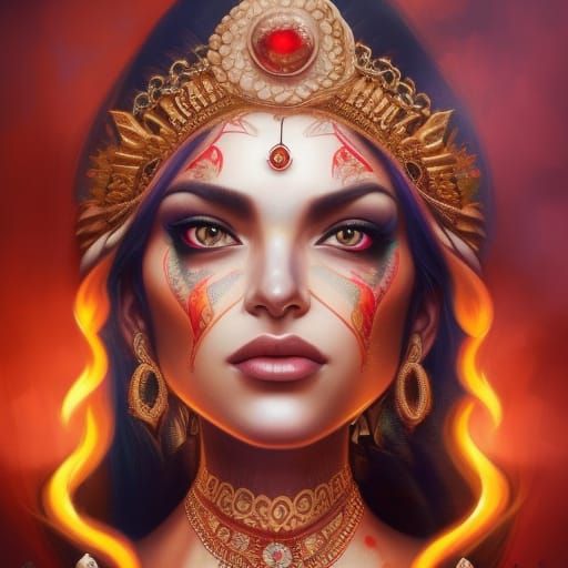 Indian Rajput Princess (revisit) - AI Generated Artwork - NightCafe Creator