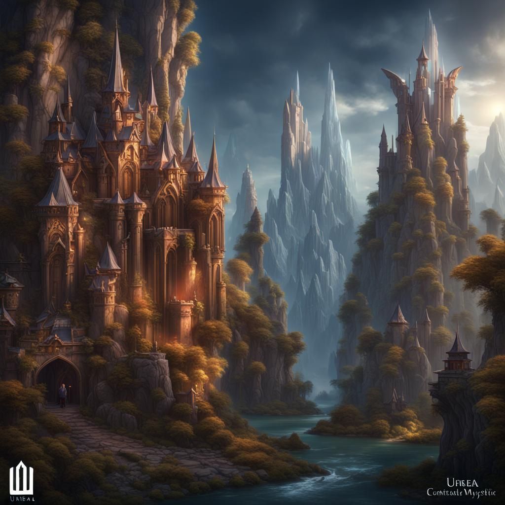 A vision of Mystic Spires, and Enchanted Elders - AI Generated Artwork ...