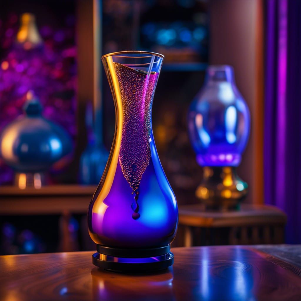 Hippie Vase: Interesting Failed Lava Lamp - Ai Generated Artwork 