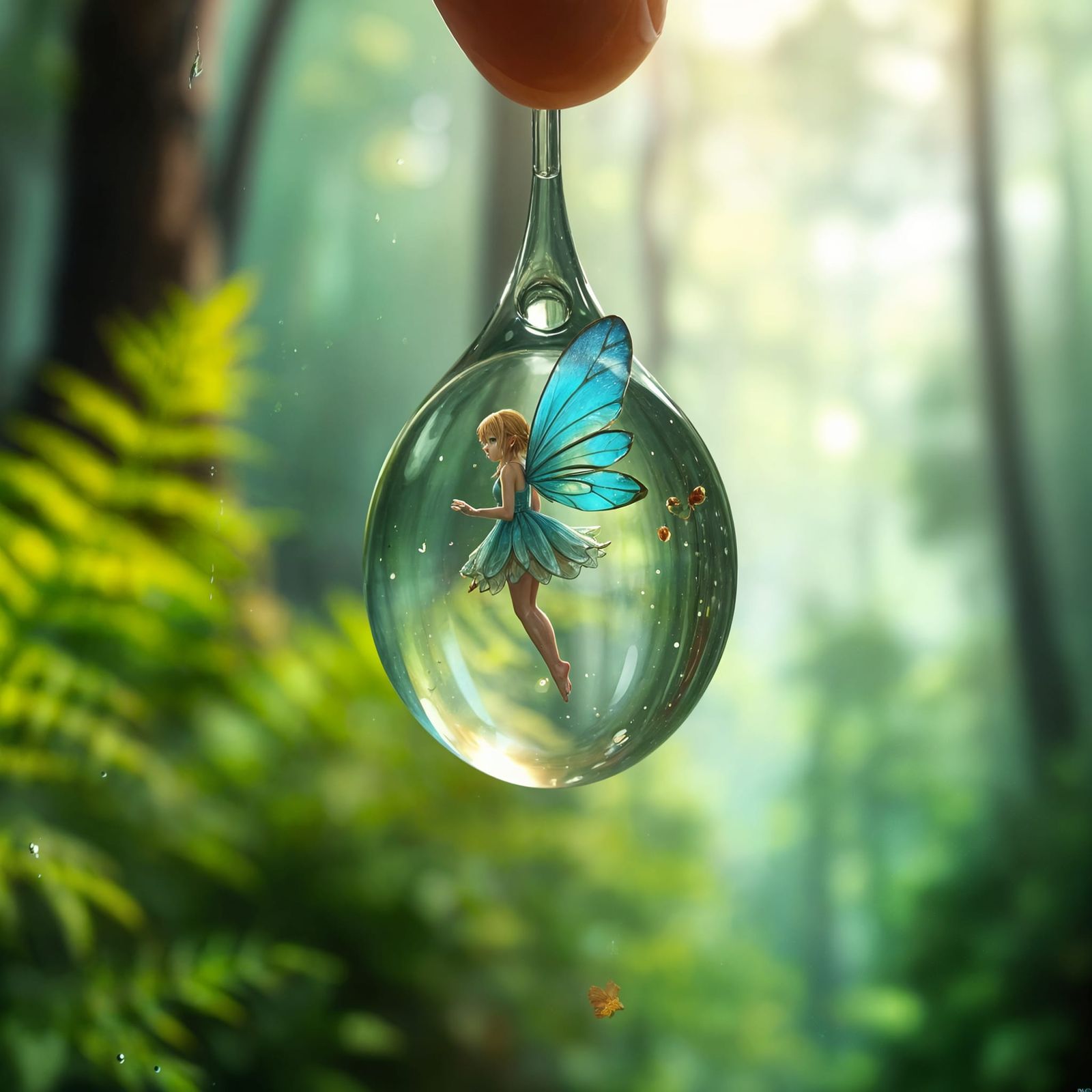 A fairy caught in the morning dew  by @Latexlettuce 