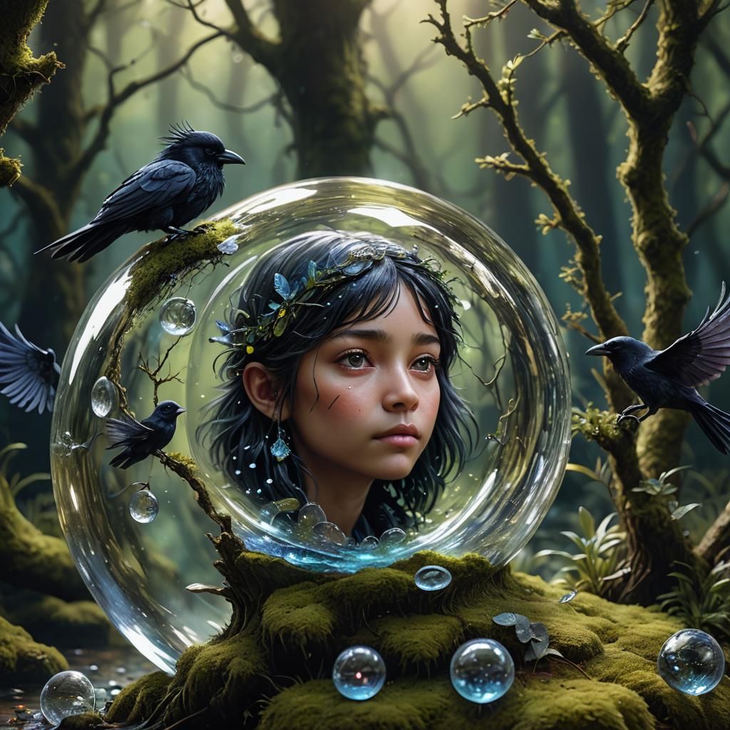 Growing Up in Nature. AI Generated Artwork NightCafe Creator