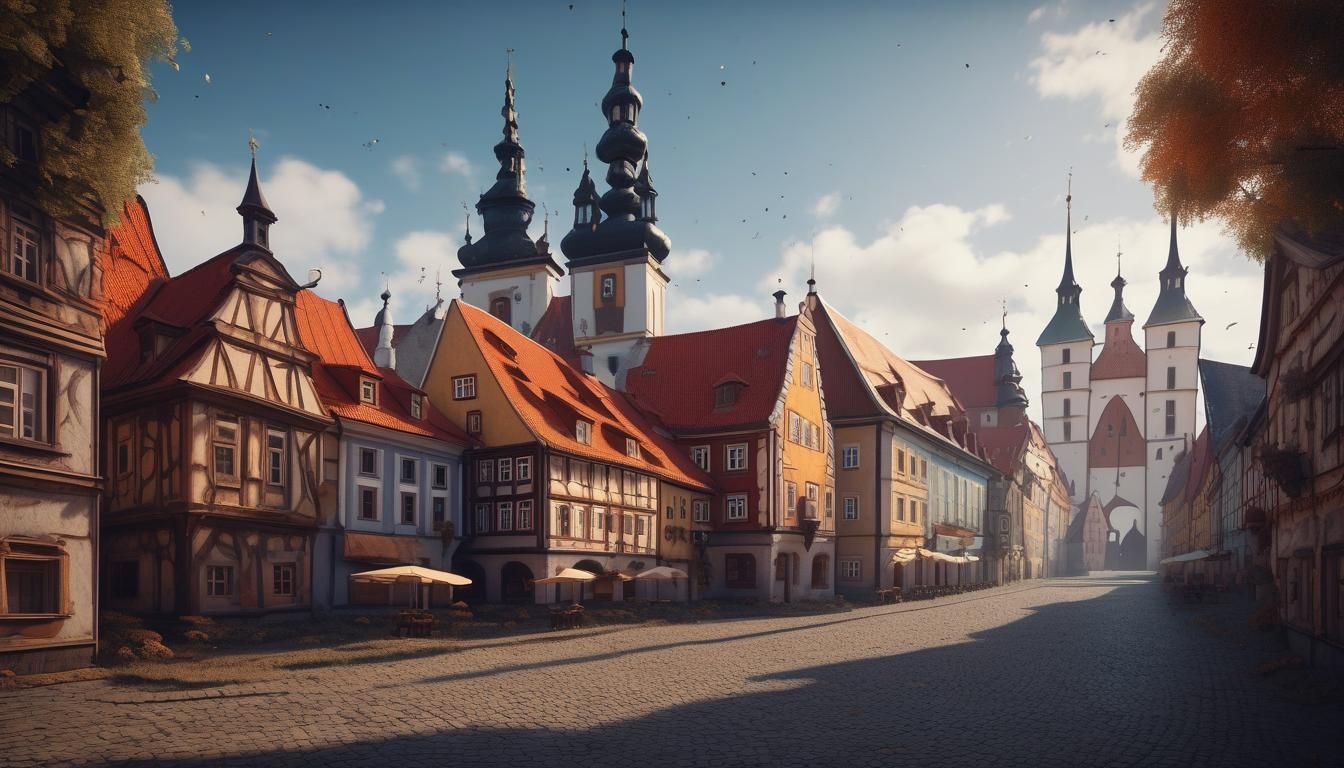 the city Telč of the year 1983