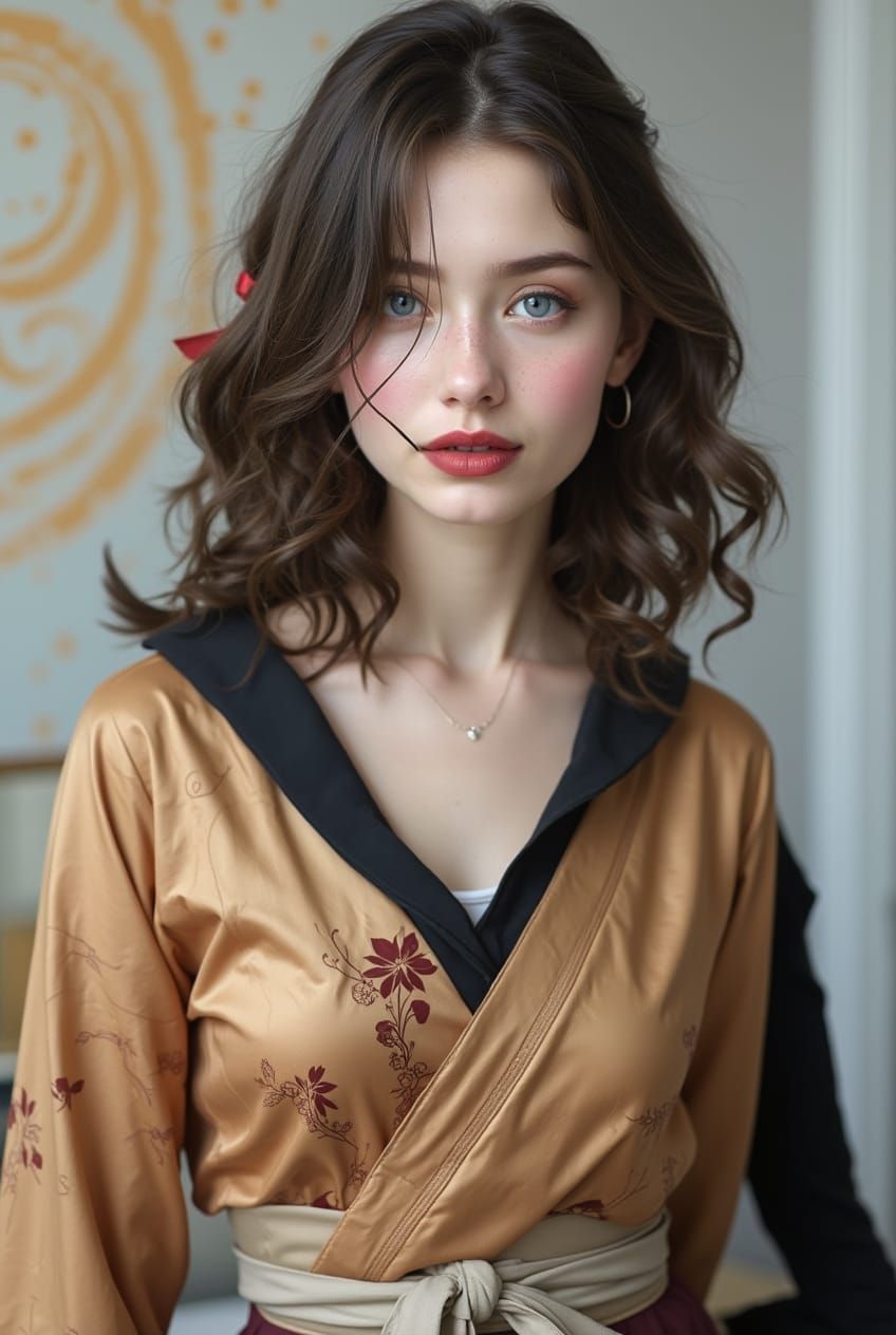 Graceful Elegance in Traditional Attire