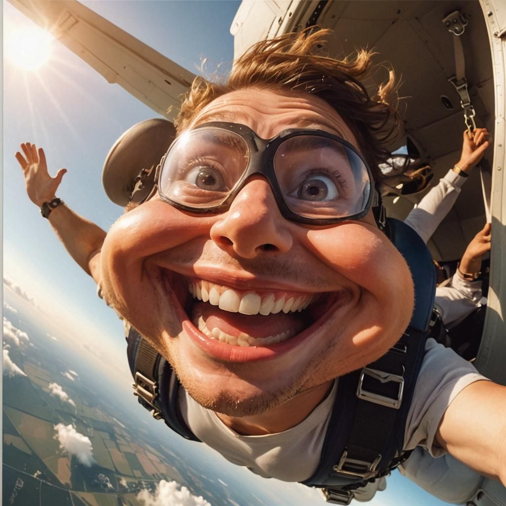 Skydiving With The Wind In Your Face