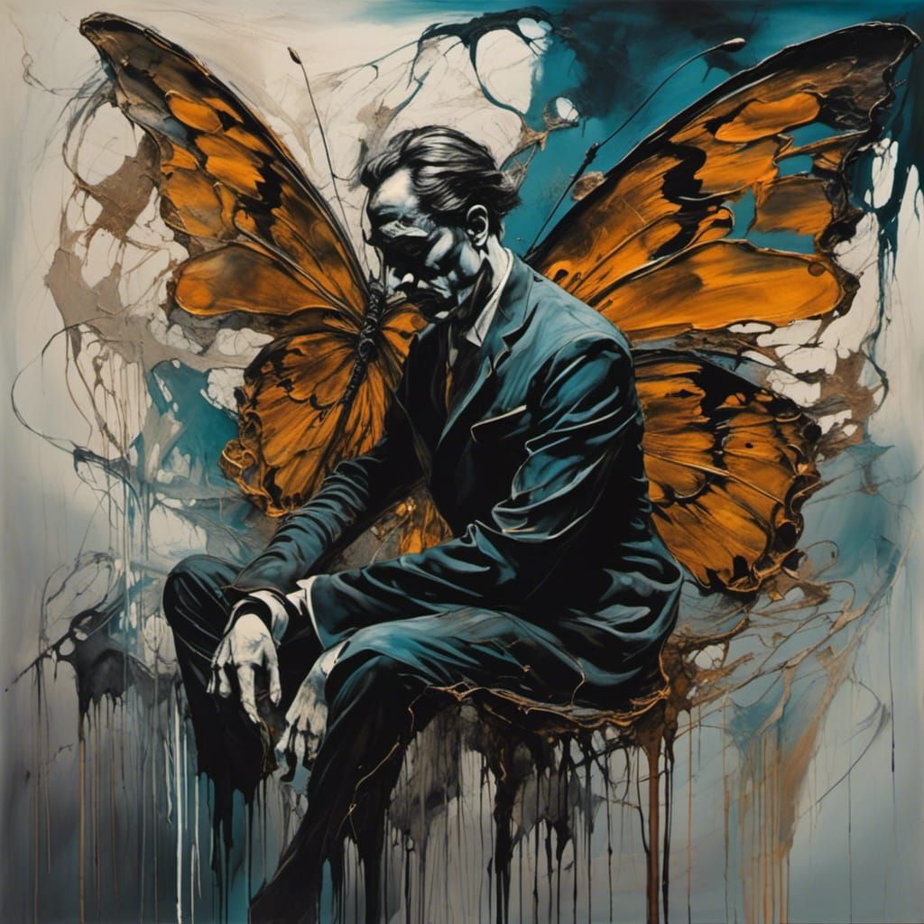 butterfly man hybrid, Darkness stirs and wakes imagination, ...