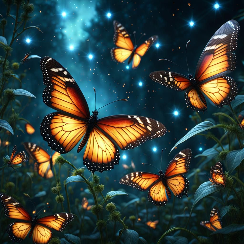 Sparkling BUTTERFLIES  by @JustBubu