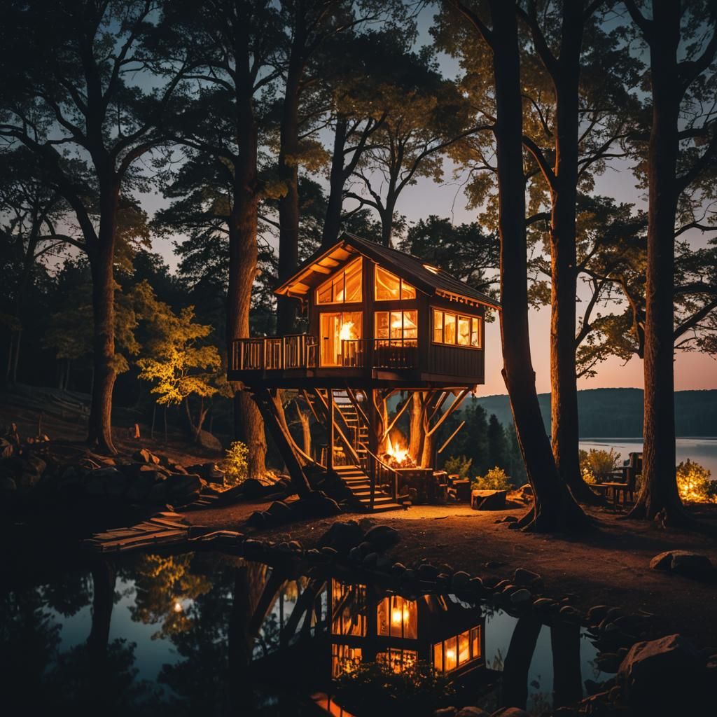 Cozy treehouse