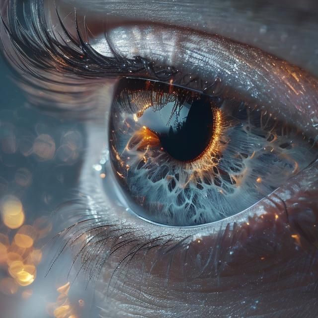 <lora:MJ6 Eyes AR181:1.0> Crescent Moon Iris: A crescent moon nestled within the iris of a lunar eye, casting a soft, silver light over the...