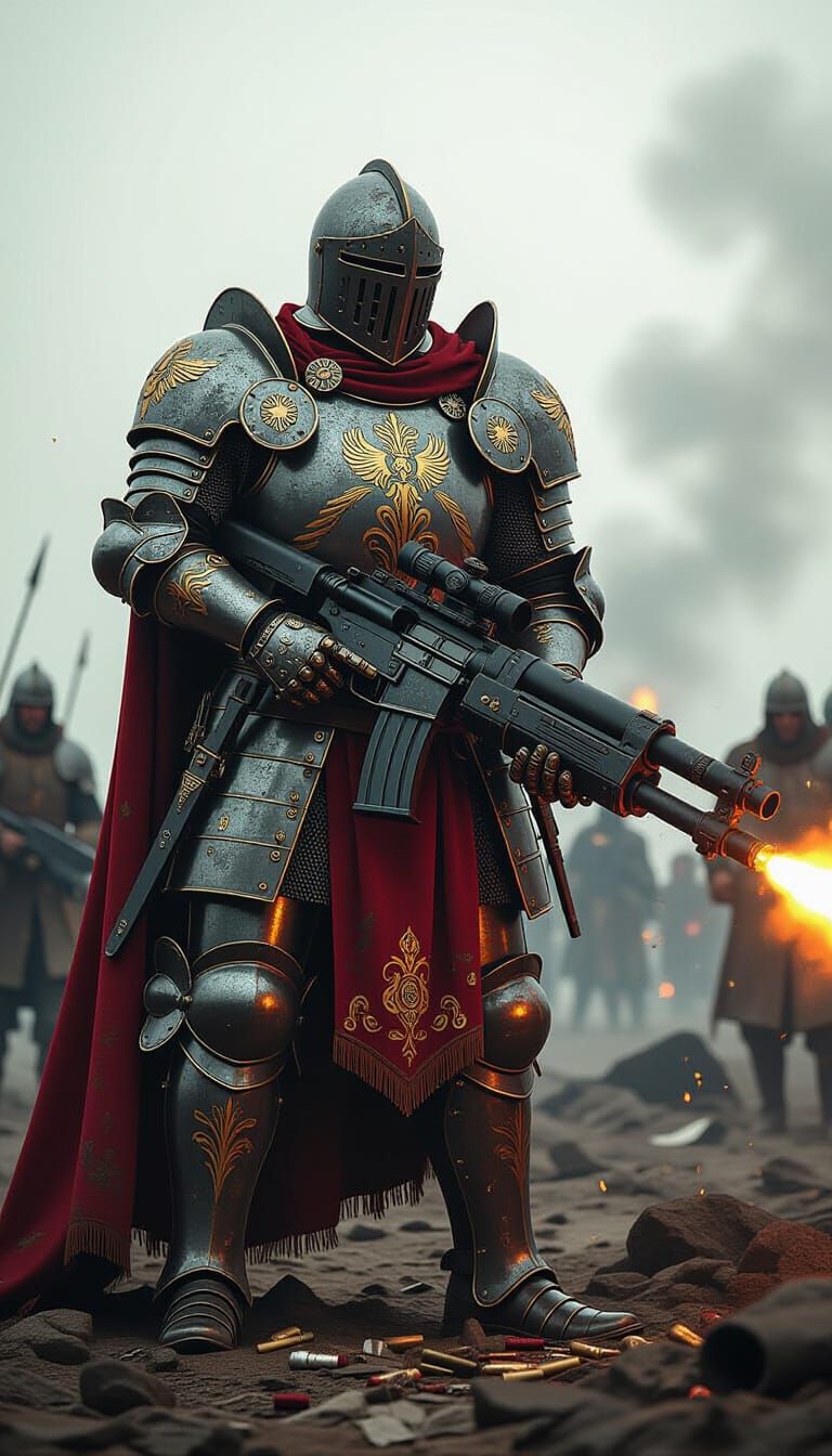 Knight with a rifle  by @Libor Frohlich