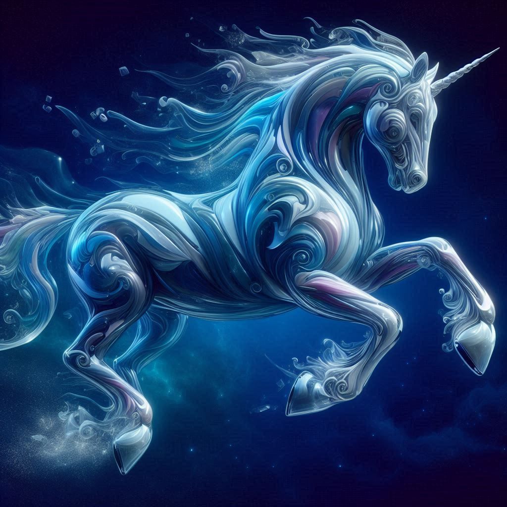 Glass Morphism Unicorn