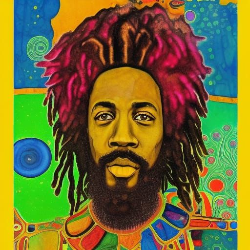 Rastafarian ganja leroy brown cinematic dramatic expressionism splash ...